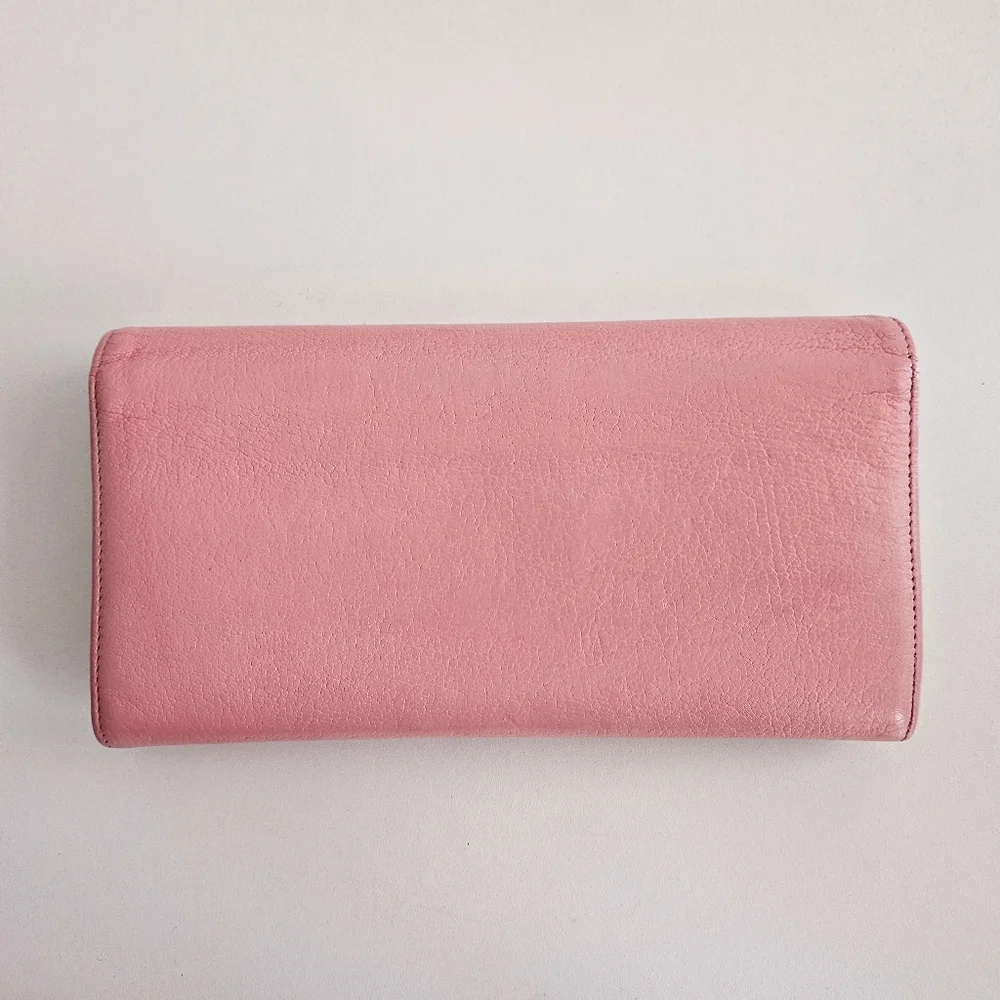 Chanel Pink Calfskin Long Wallet